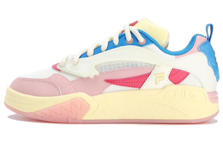 (WMNS) FILA FUSION Lifestyle Basketball Heritage Sneakers 'White Blue Pink' T12W323205FWS