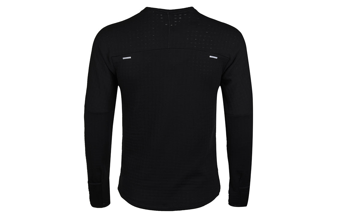 Nike Sphere Dri-Fit Running Exercise Round Long Sleeve T-Shirt Men's Black CU6084-010