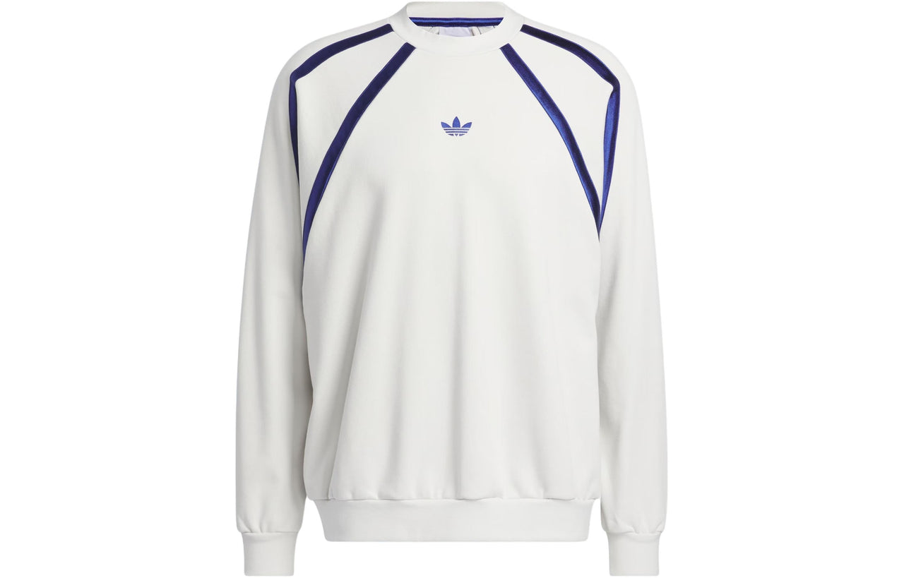 adidas Originals Crewneck Asia Sizing 'White Purple' IR6385