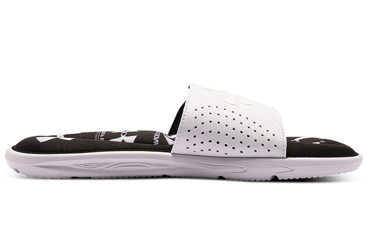 Under Armour Ignite 6 Graphic Strap Slide 'White' 3024451-101