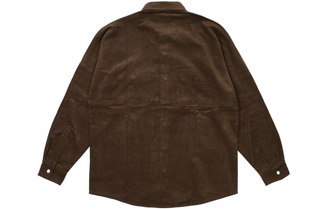 Palace Drop Shoulder Cord Shirt 'Nice Brown' P25SHT037