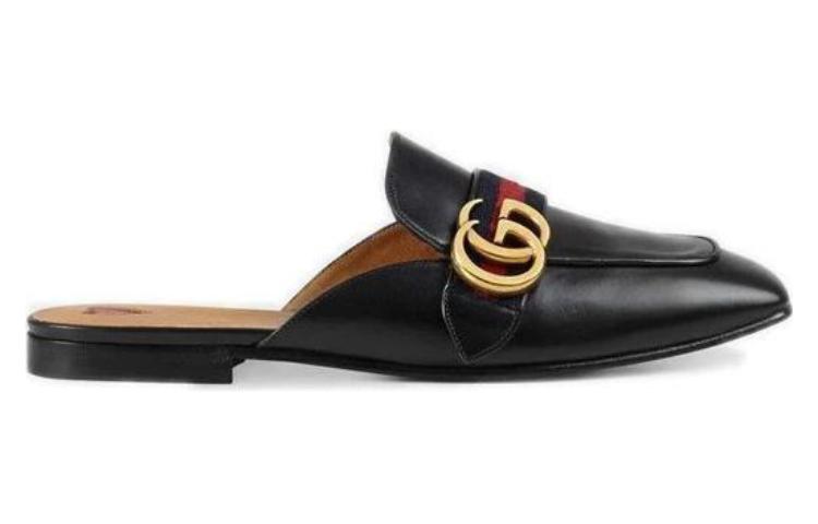 (WMNS) Gucci Princetown Leather Slippers 'Black' 423691-DKHC0-1061