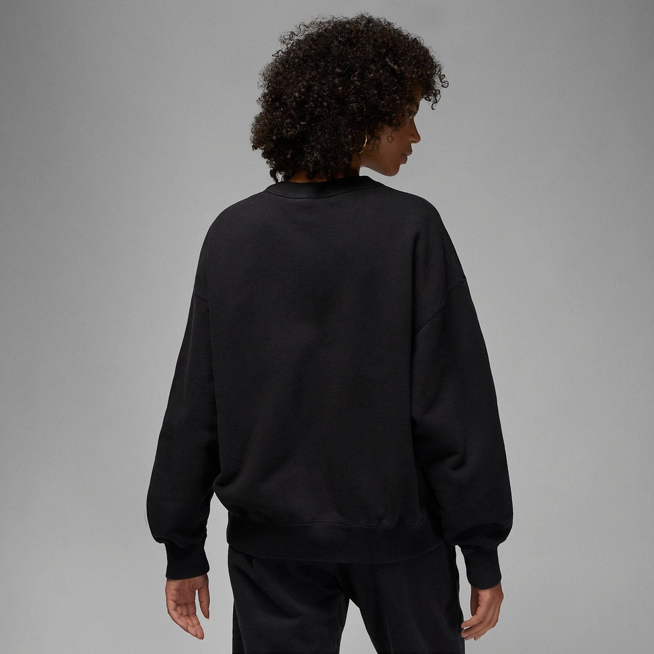 (WMNS) Air Jordan Worldmark Crewneck Sweatshirt 'Black' DV6470-010