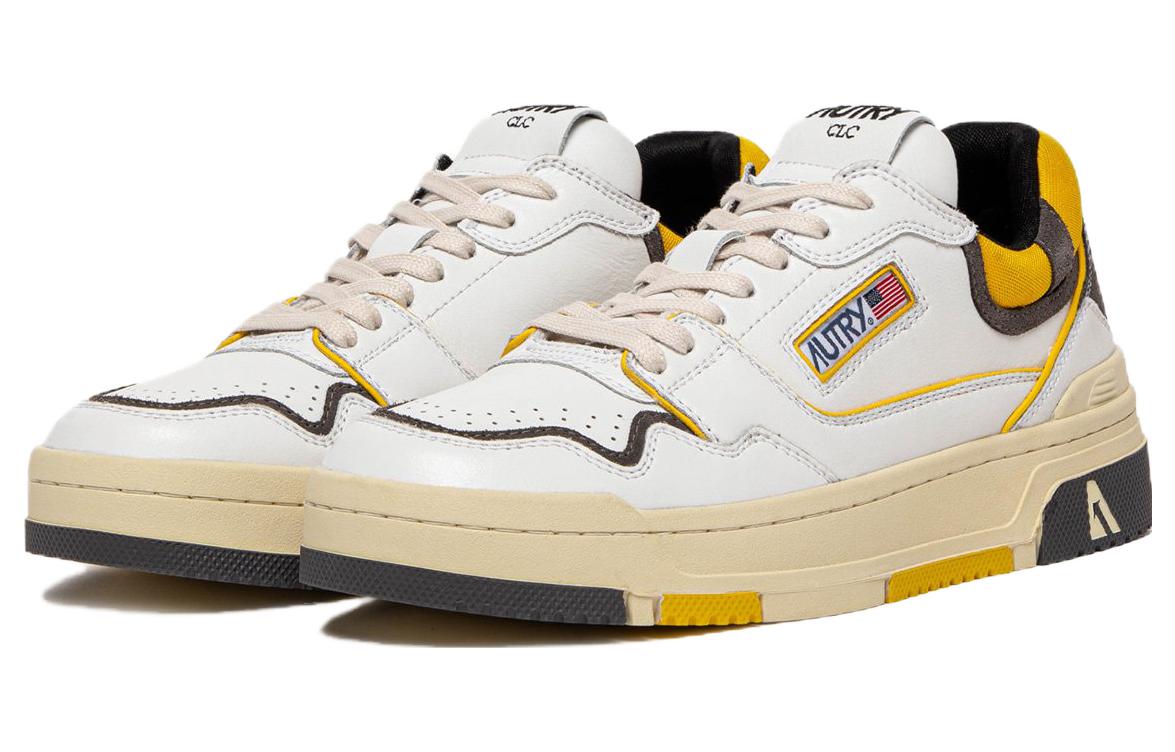 Autry CLC Leather Sneakers 'White Black Yellow' ROLM-MM10