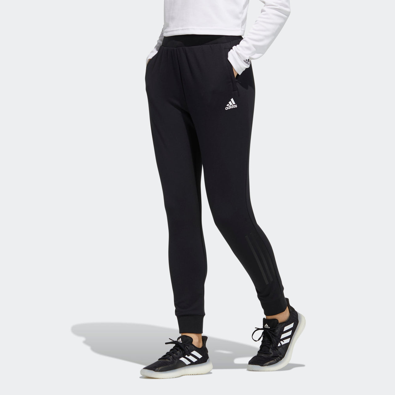 (WMNS) adidas Fi Pt Ft 3s Sports Stylish Casual Long Pants/Trousers Black GP0662