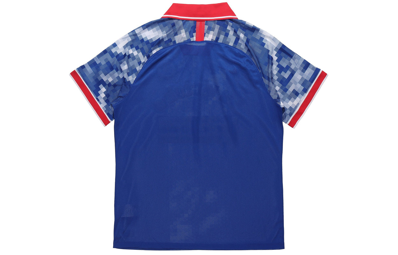 Nike Football Series Lapel Sport Casual Short Sleeved Polo Shirt Men's Blue AQ0661-438
