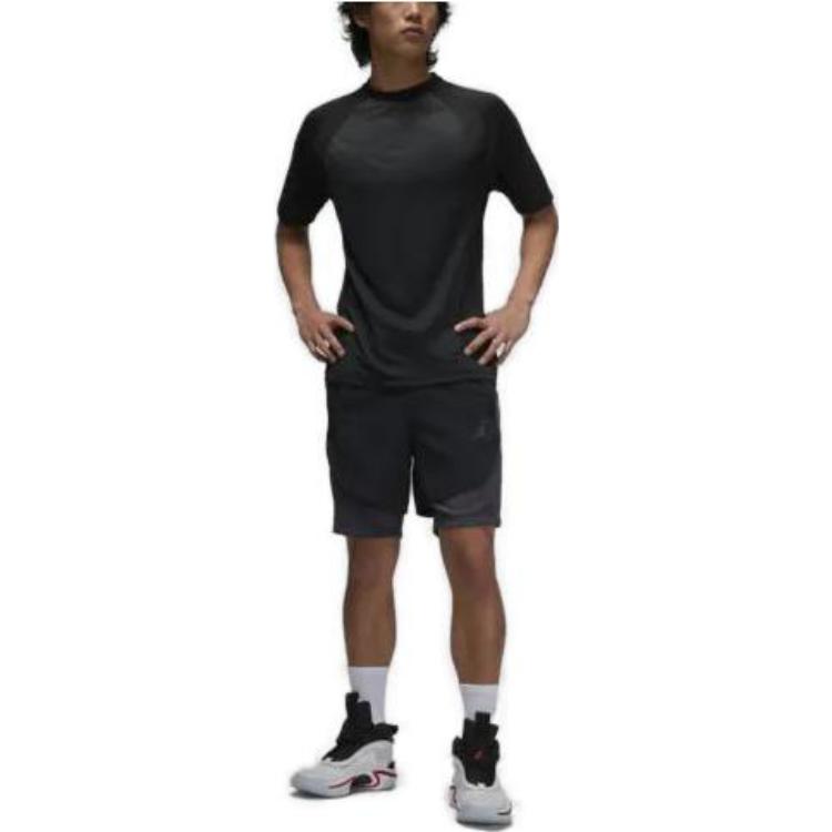 Air Jordan Dri Fit Sport Short Sleeve Top Asia Sizing 'Black' DZ0576-010
