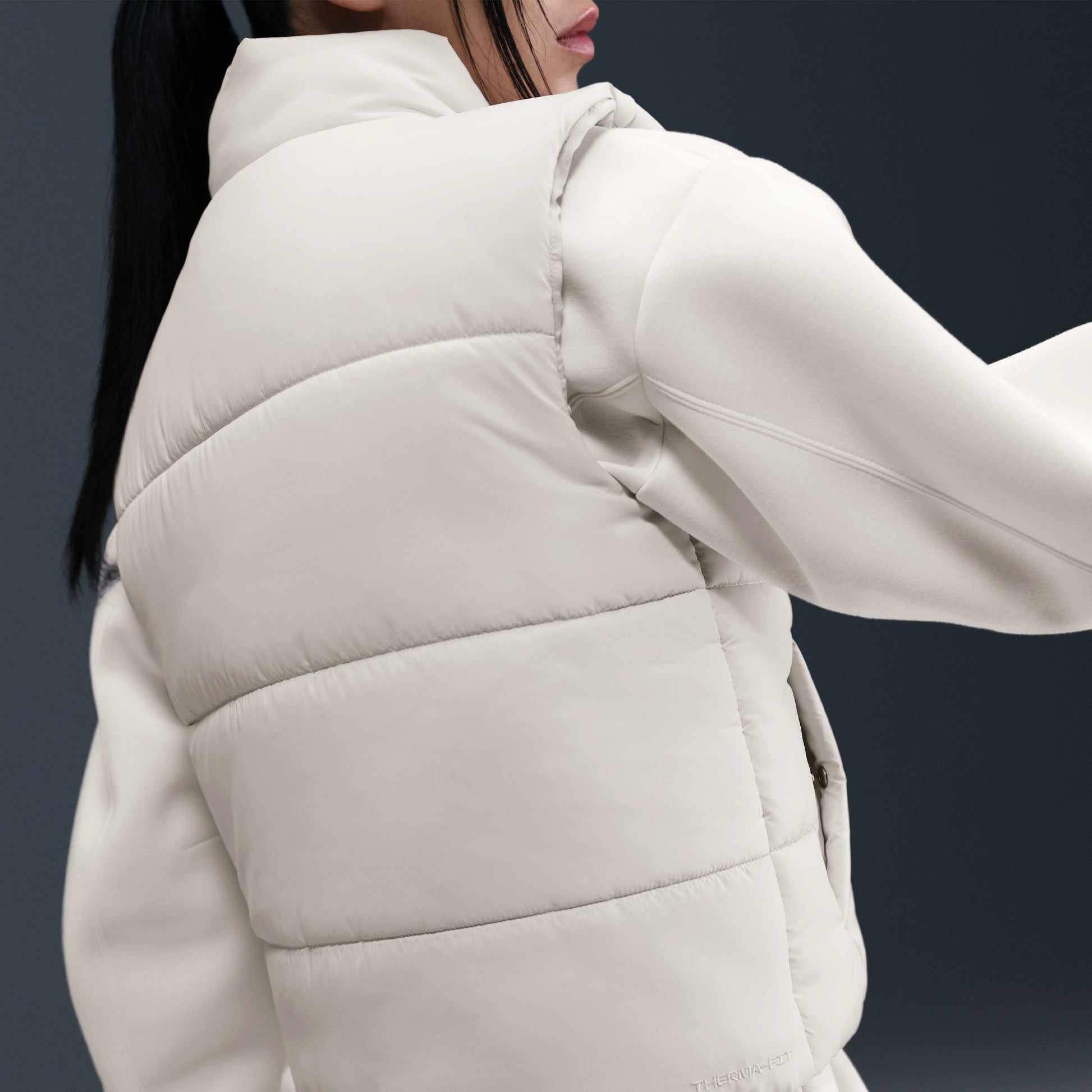 (WMNS) Nike Sportswear Classic Puffer Therma-FIT Loose Vest 'Light Bone White' FZ5923-072
