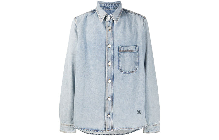 Off-White Mens Arrows Denim Long Sleeve Shirt OMYD019E20DEN0024010