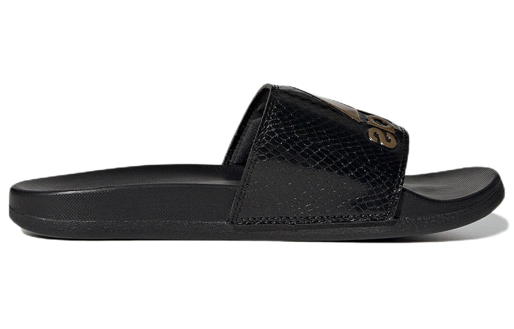 (WMNS) adidas Adilette Comfort Slide 'Black Gold Metallic' GZ5897
