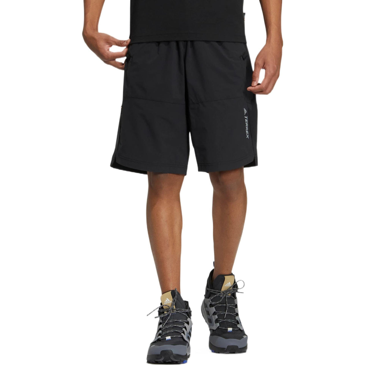 Men's adidas Solid Color Loose Sports Shorts Black HI3034