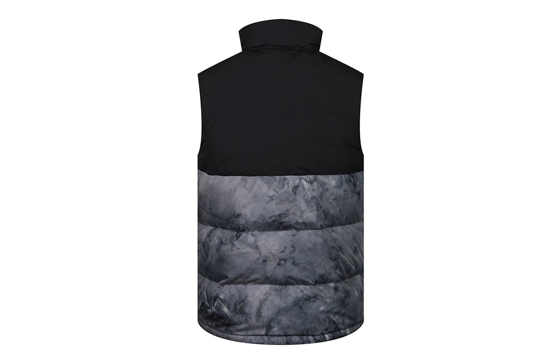 adidas Tiedye Dwn Vest Stay Warm Stand Collar Down Vest Black Gray Colorblock GE9985