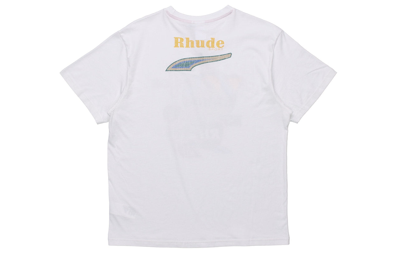 PUMA x RHUDE Graphic Tee Printed Short Sleeve TEE White 596757-02