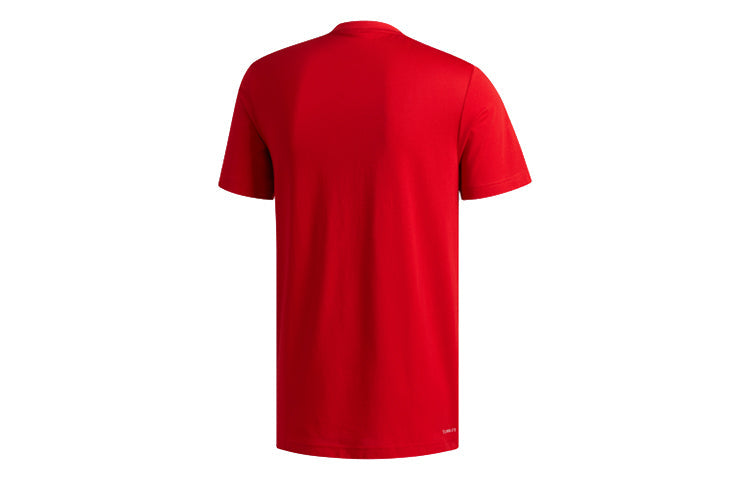 adidas Tmac Geek Up Pattern Printing Basketball Short Sleeve Red DU6439