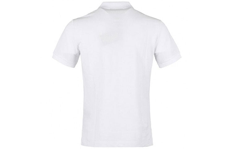 Men's Burberry lapel Cardigan Short Sleeve Polo Shirt White 80045791