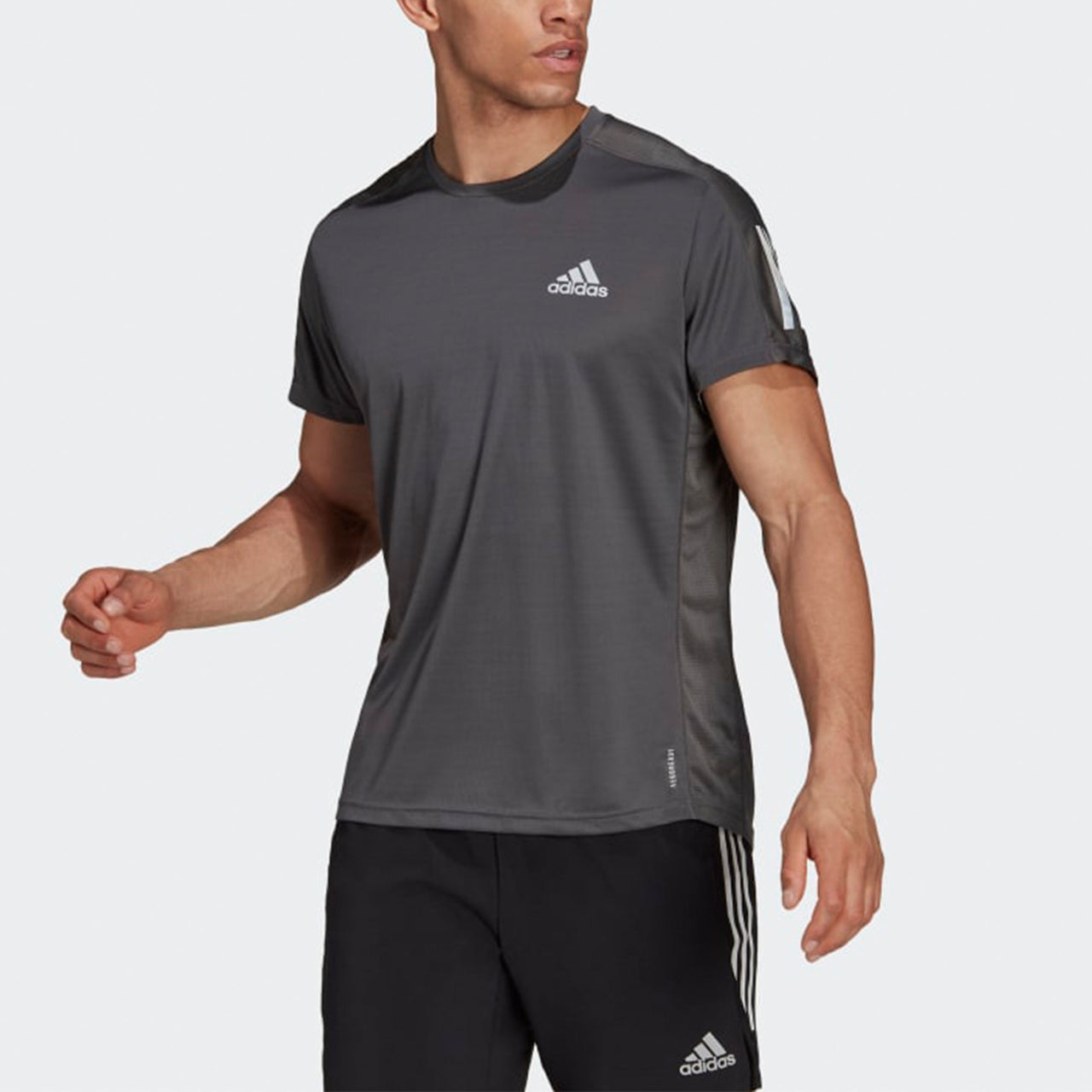 adidas Own The Run Sports Training Running Short Sleeve Gray H34487