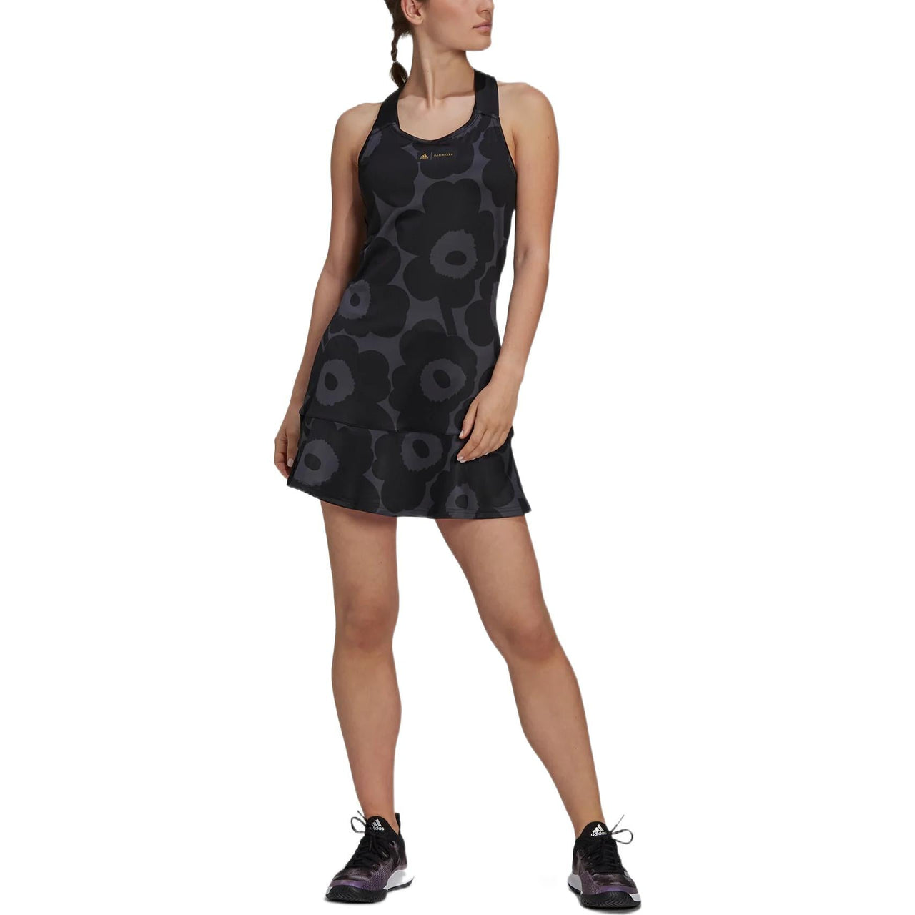 (WMNS) adidas Marimekko Tennis Y-Dress Asia Sizing 'Black' GT6003