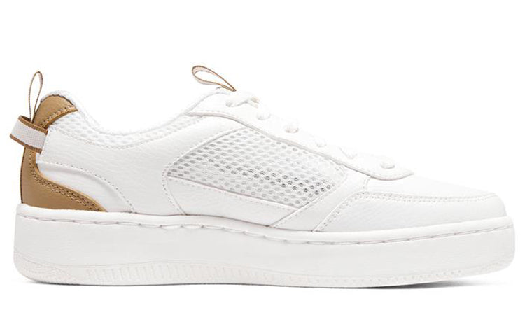 (WMNS) Skechers Sport Court 92 'White Brown' 896127-OFWT