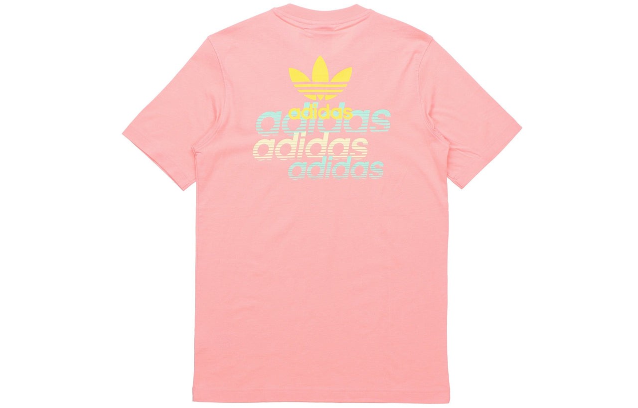 adidas originals Front Back Tee Sports Short Sleeve Pink FM3349