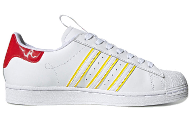 adidas originals Superstar Beijing Retro Casual Skate Shoes Unisex White Red FW2854