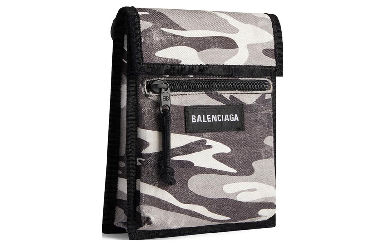 Balenciaga Explorer Small Pouch With Strap Camo Print 'Grey' 6559822AARO9061