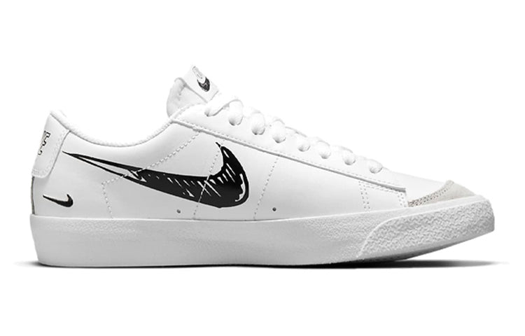 (GS) Nike Blazer Low '77 'Sketch - White Black' DM7819-100