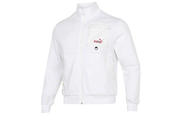 PUMA Casual Pattern Loose Long Sleeves Jacket Couple Style White 537033-02