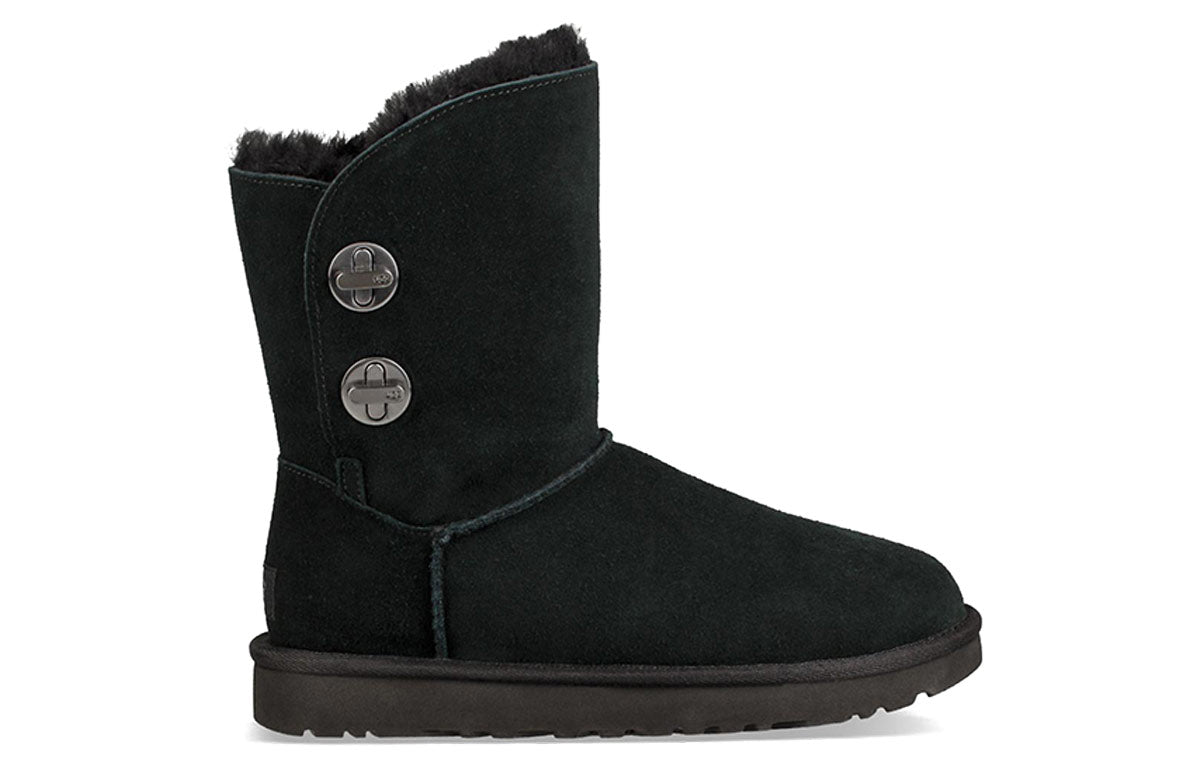 (WMNS) UGG Short Turnlock Snow Boots Black 1094933-BLK