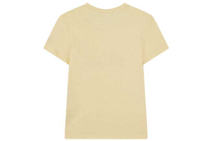 (WMNS) FILA City Subject Printing logo Alphabet Short Sleeve Yellow F11W018136F-YE