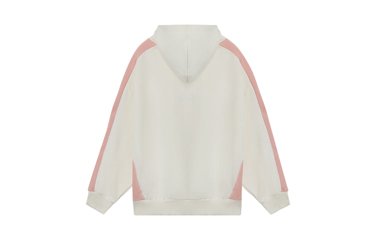 (WMNS) New Balance Colorblock Casual Sports Hoodie White AWT03398-WT