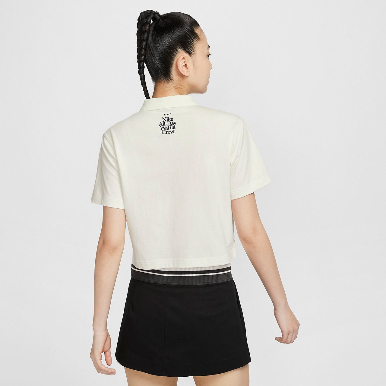 (WMNS) Nike Graphic Polo Shirt 'White Red' HQ1199-133