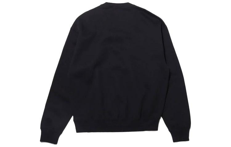 Nike Lab Fleece Crew Solid Color Stay Warm Sports Round Neck Pullover Black DA0318-010