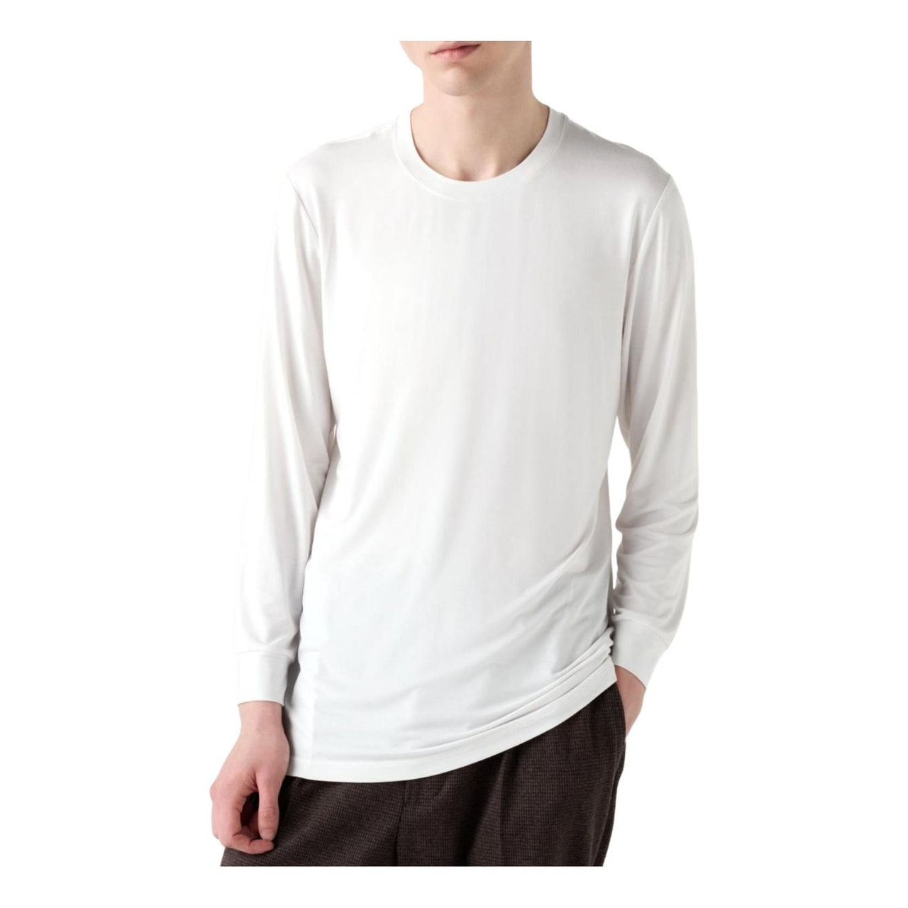 UNIQLO HEATTECH Crew Neck 3/4 Sleeve T-Shirt 'White' 461003-00