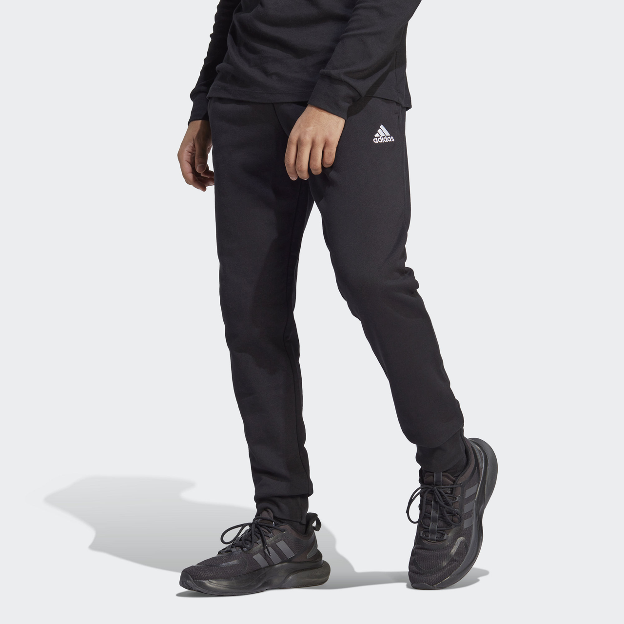 adidas Essentials French Terry Tapered Cuff Joggers 'Black' HA4347