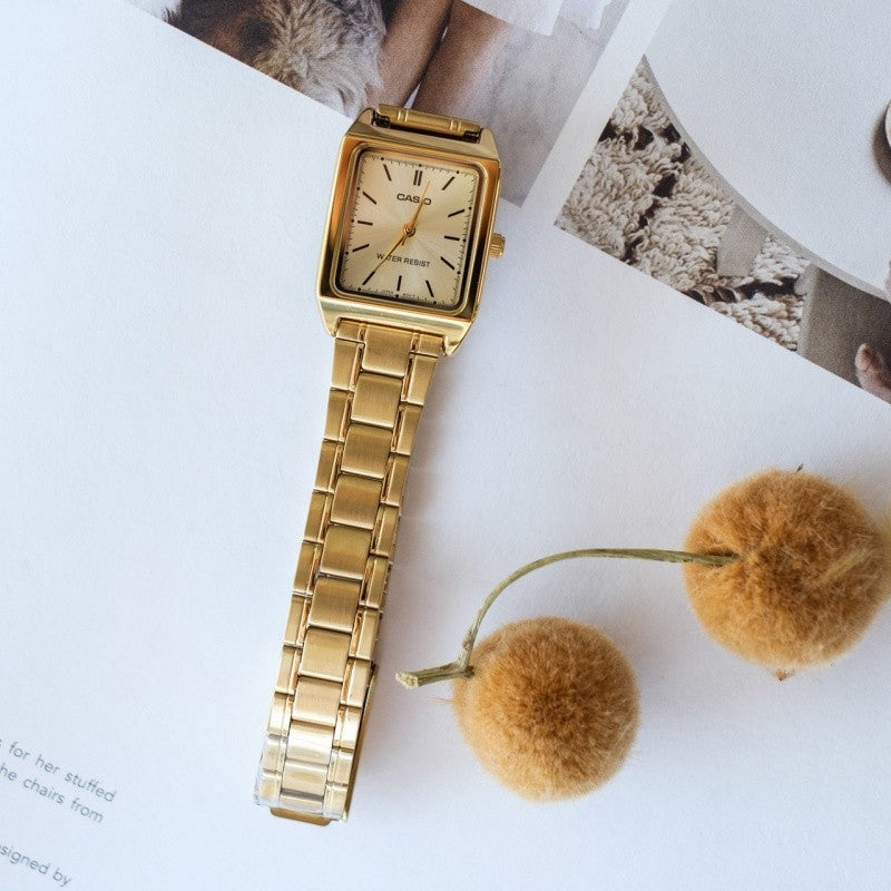 CASIO Waterproof Quartz Gold Analog LTP-V007G-9E