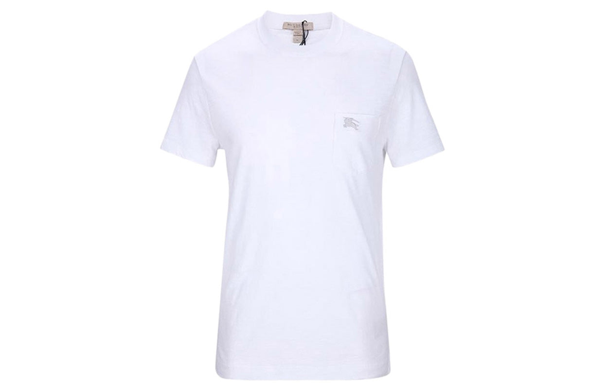 Burberry Cotton Causual Round Collar Male White 39303111