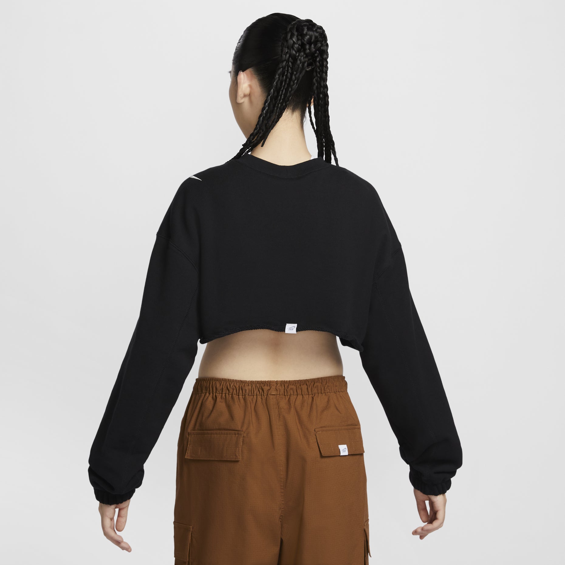 (WMNS) Nike Sportswear Oversized French Terry Shrug Asia Sizing 'Black' FV7510-010