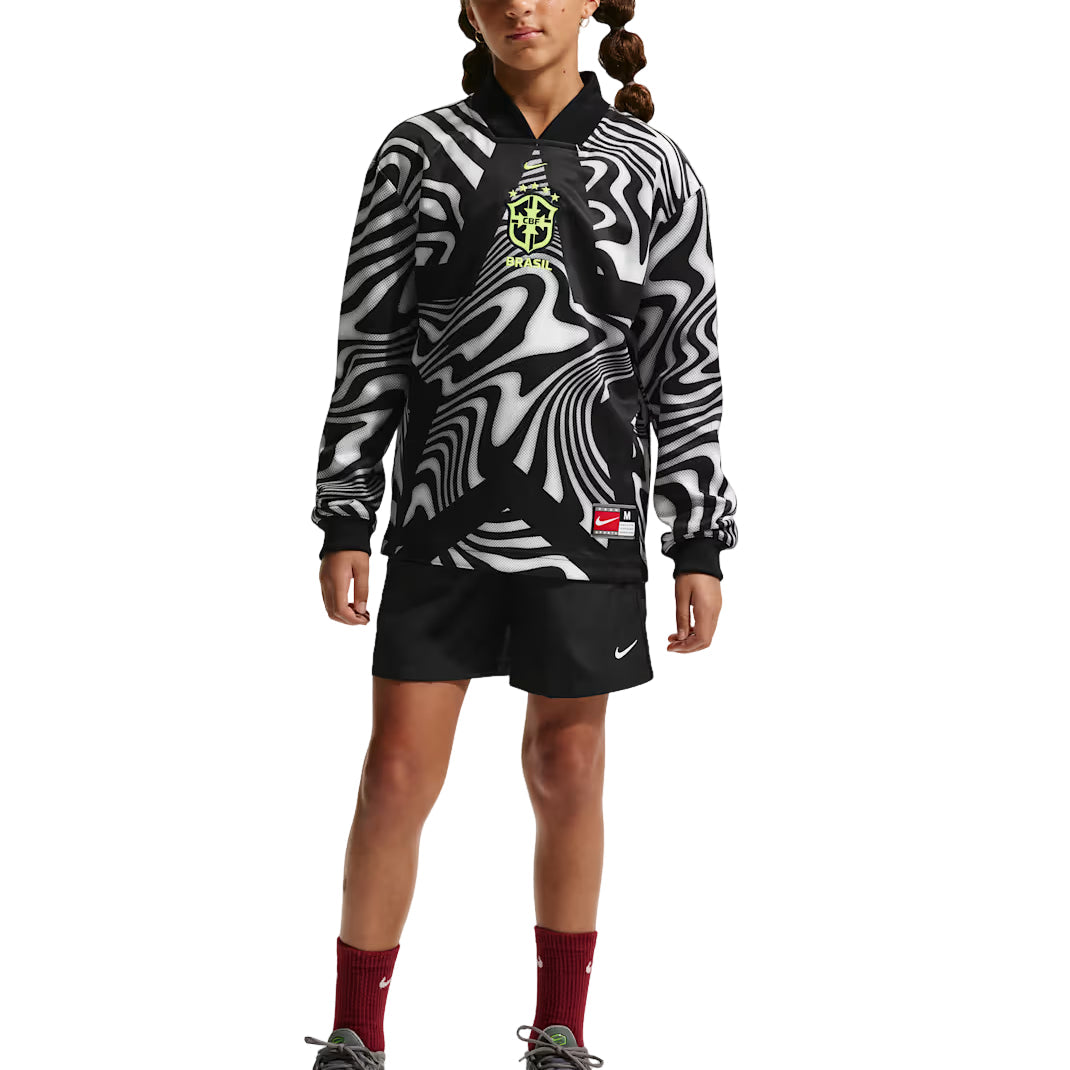 Nike Brazil Hollywood Keeper Dri-FIT Soccer Jersey 'Black Volt' IO2680-010