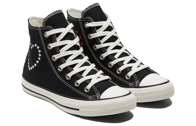 (WMNS) Converse Chuck Taylor All Star High 'Embroidered Hearts - Black' A01602C