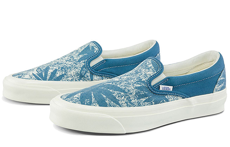 Vans OG Classic Slip-On LX 'Palm Acid Wash Summer Leaf - Navy' VN0A45JK4KT