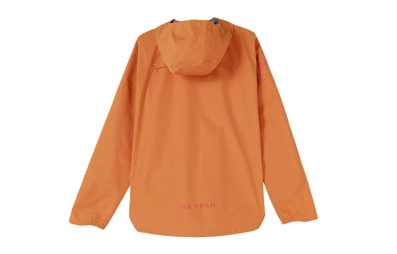 Men's Nike Trail Series Gore-Tex Solid Color Micro Mark Logo Printing Zipper Hooded Jacket Light Curry Yellow DM4660-738