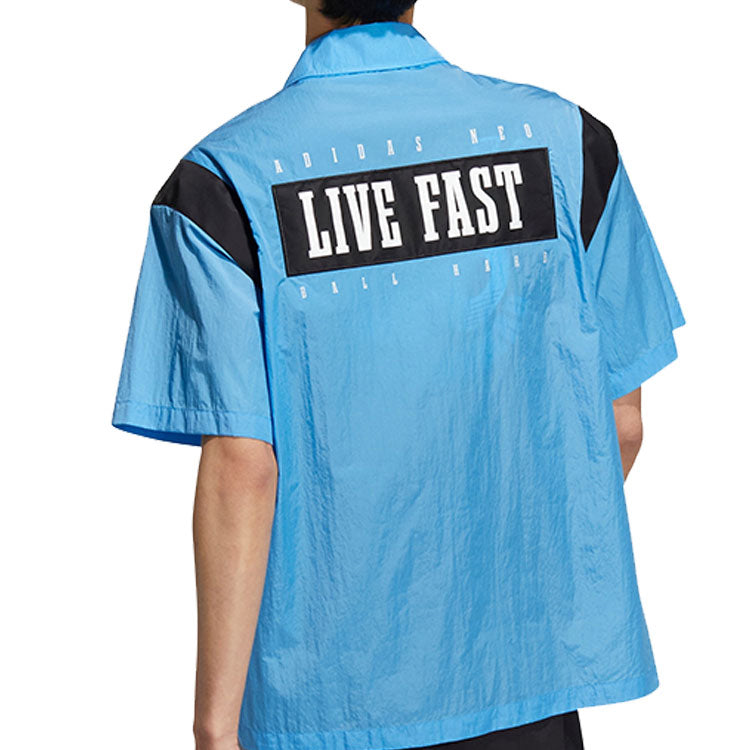 adidas Neo Basketball T-Shirts 'Blue Black' HM9975