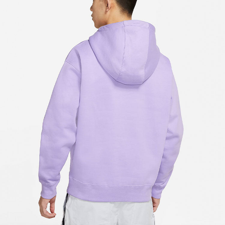 Men's Nike Logo Embroidered Solid Color Fleece Lined Purple DA0316-563