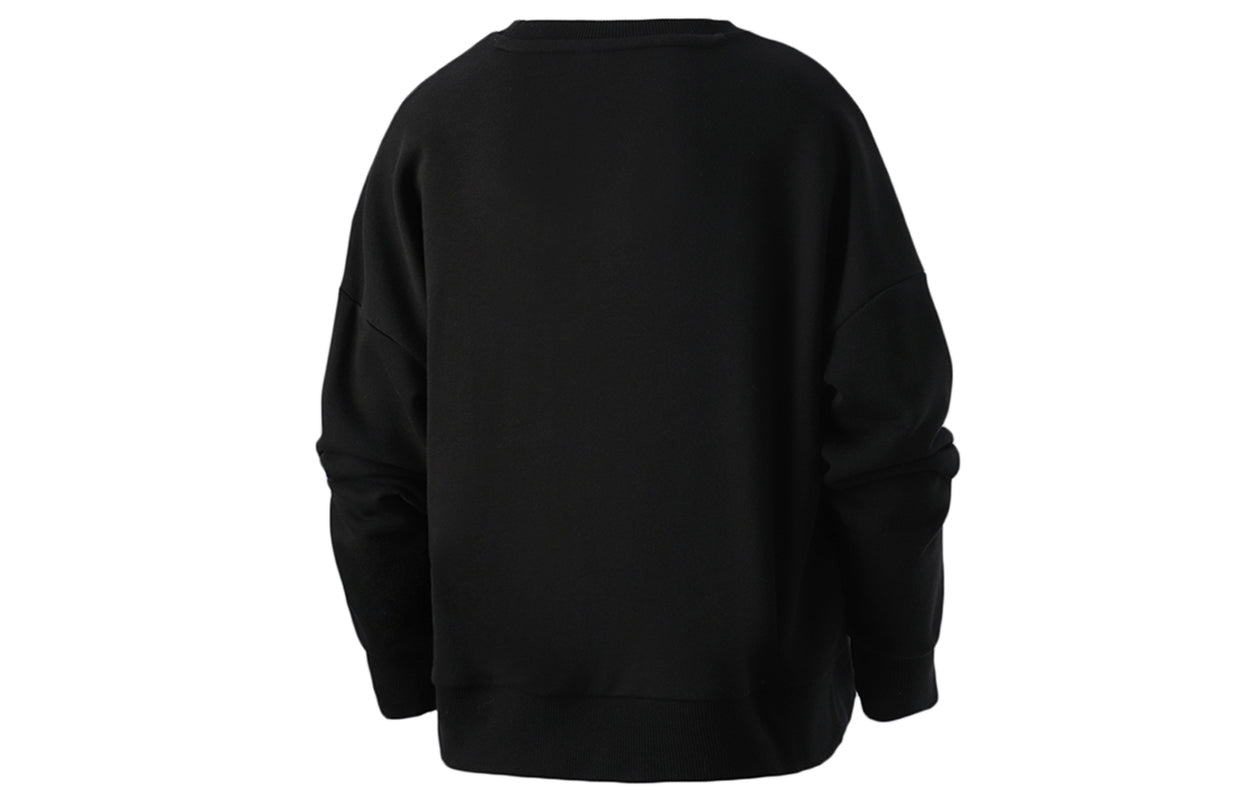 (WMNS) PUMA Classic Casual Printed Round Neck Long Sleeve Sweater 'Black Gold' 531382-51