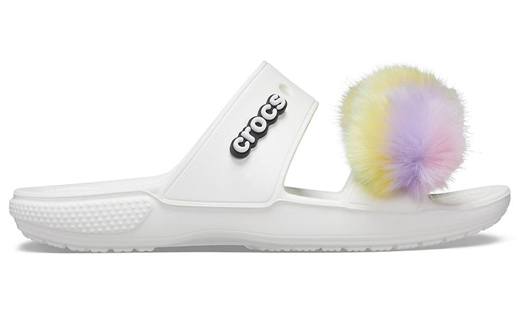 Crocs Classic Fur Sure 2 straps sandals 'White' 207405-100