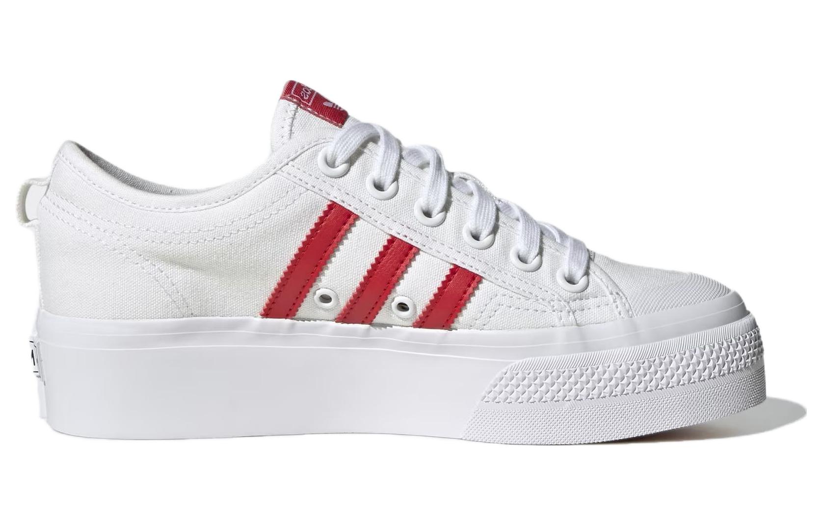 (WMNS) adidas Nizza Platform 'White Scarlet' HQ1902