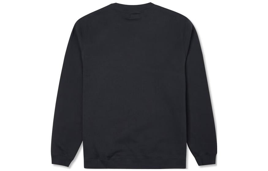 Converse Go-To Embroidered Star Chevron Brushed Back Fleece Crew Sweatshirt 'Black' 10024510-A01