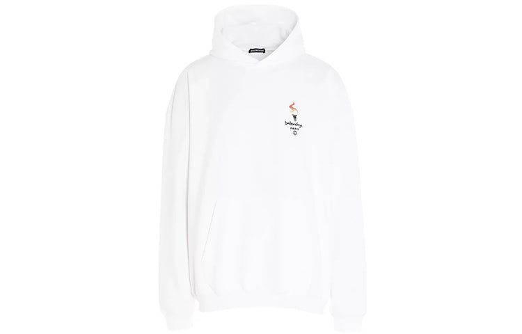 Balenciaga Unisex Logo Oversize Sweatshirt White 620973TIV459040