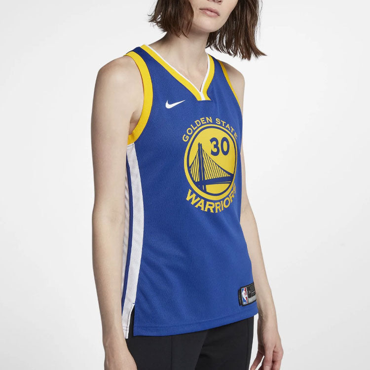 (WMNS) Nike NBA GS Warriors Away Icon Swingman Jersey 'Curry-Blue' 867034-495
