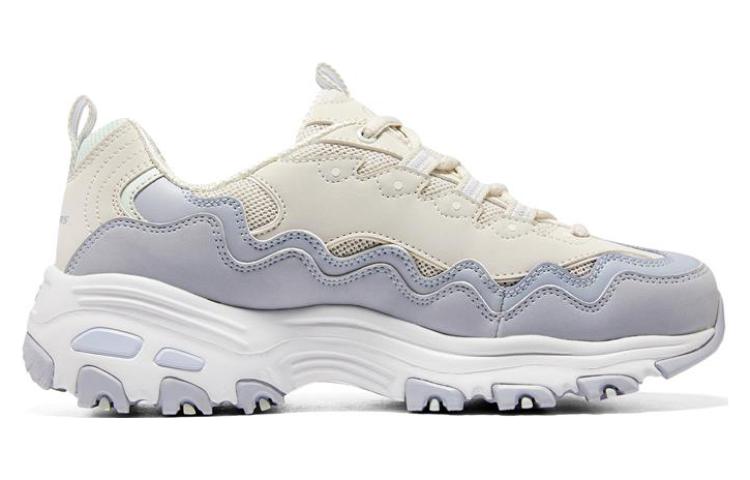 (WMNS) Skechers D'LITES 1.0 'White Purple' 149792-WPW